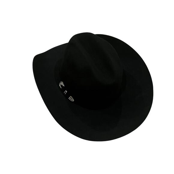 Stetson Men's 6x Fur Felt Skyline Hat Matching Self-Felt Hatband Black 7 3/4 NWT - Picture 13 of 13